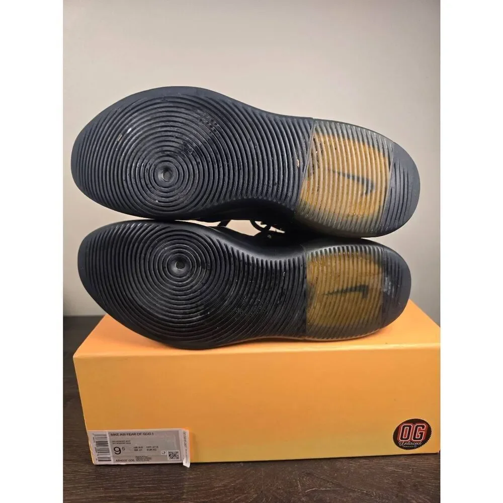 Nike Air Fear of God 1 Triple Black 2020 Men's Shoes Size 9.5